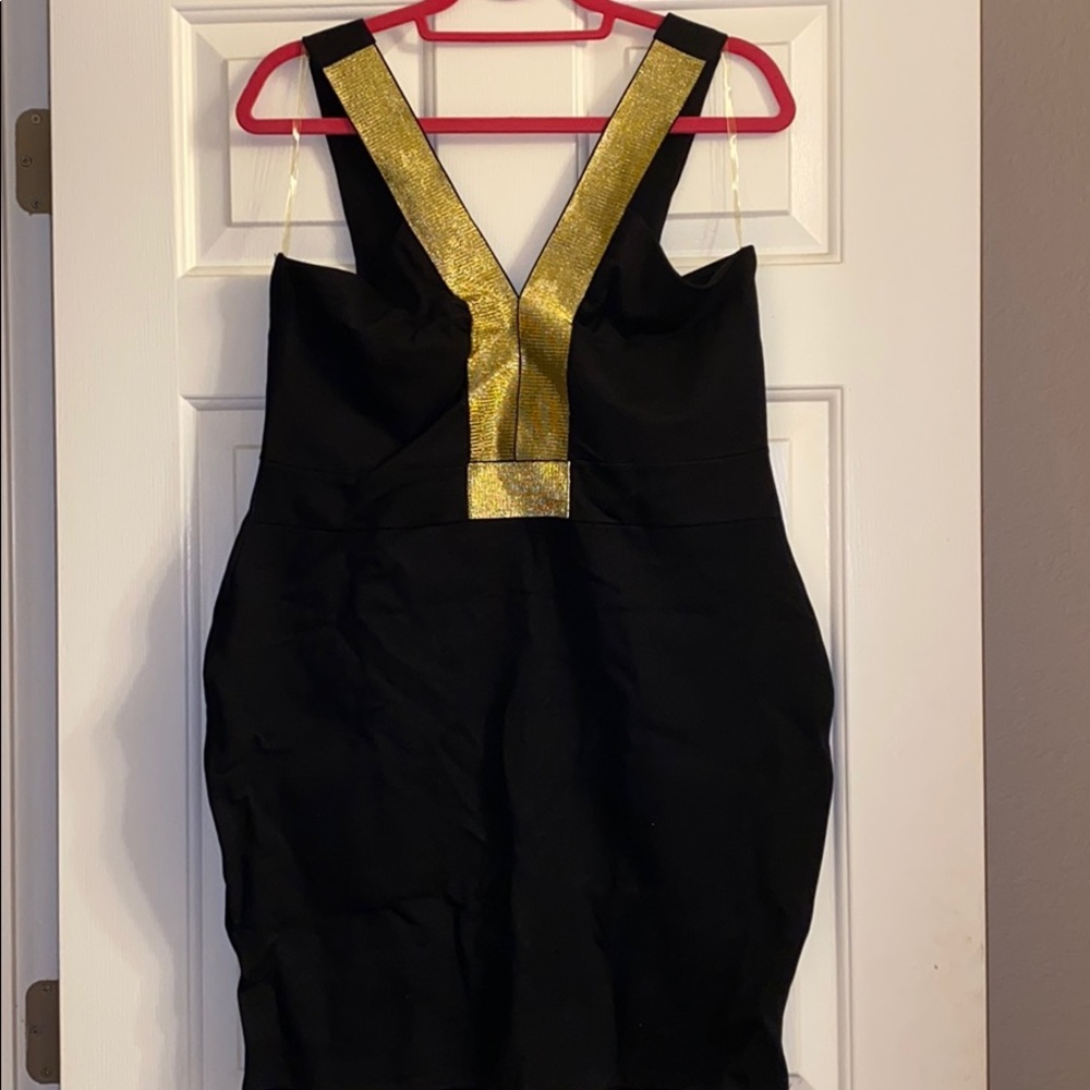 Charlotte Russe Black & Gold Dress
